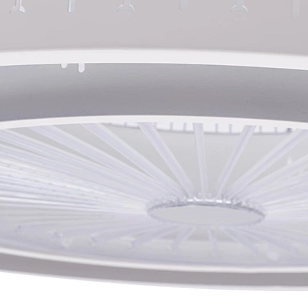 White Luxurious Ceiling Fan and Light