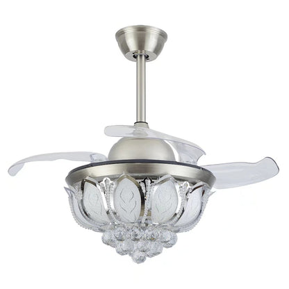 Stylish Crystal Chandelier Invisible Blade Ceiling Fan