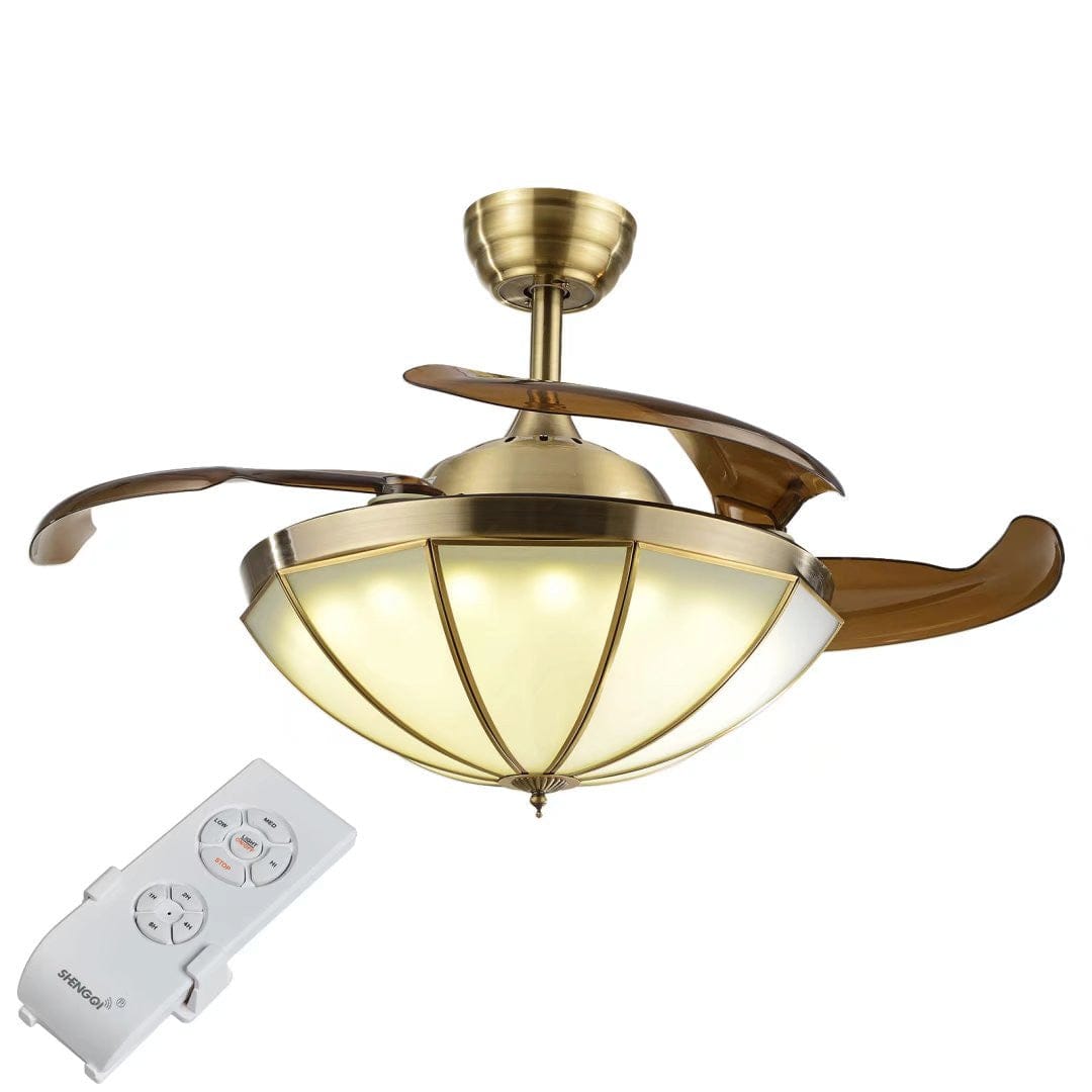 Classic Ceiling Lamp And Retractable Fan