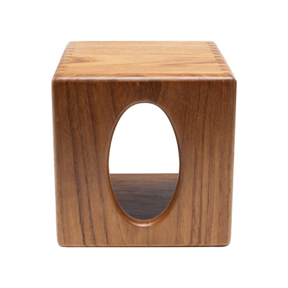 Traditional Solid Teak Square Tissue Box Cover