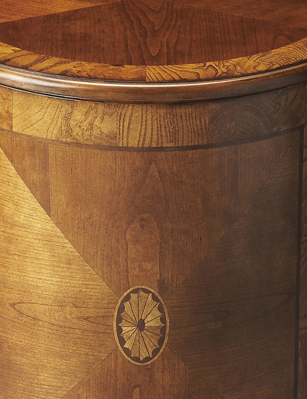 24" Medium Brown And Olive Ash Manufactured Wood Round End Table