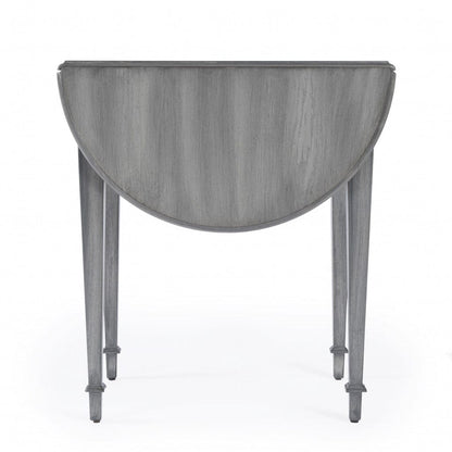 28" Grey Manufactured Wood Oval End Table With Drawer