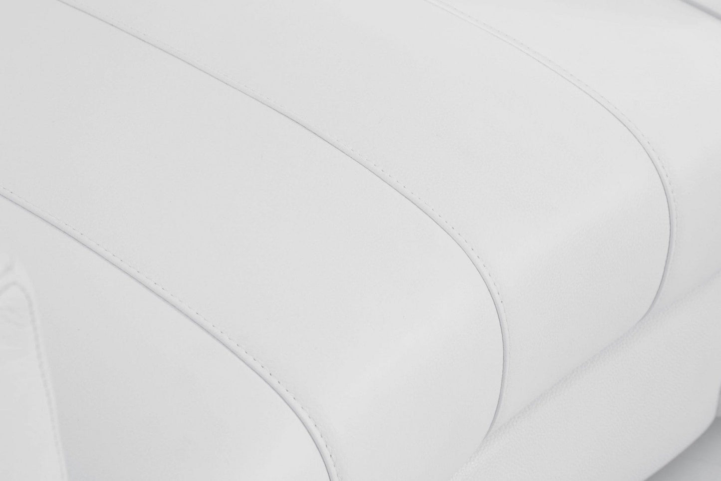 Winter White Stripe Top Grade Italian Leather Chair