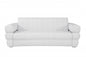 89" White Genuine Leather Standard Sofa