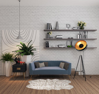 4' X 6'  Ombre Chocolate Faux Fur Washable Non Skid Area Rug