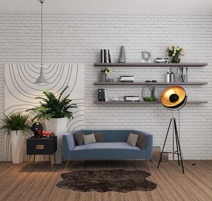 4' X 6' Chocolate Faux Fur Tufted Washable Non Skid Area Rug