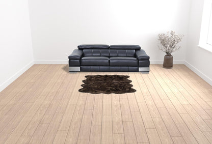 6' X 6' Chocolate Faux Fur Washable Non Skid Area Rug
