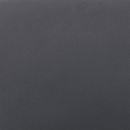 43" Gray Faux Leather And Iron Swivel Adjustable Height Bar Chair