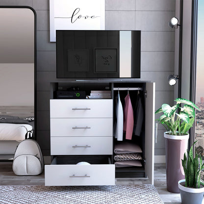 36" Manufactured Wood Four Drawer Standard Dresser