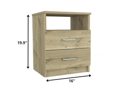 Modern and Stylish Light Oak Particle Bedroom Nightstand