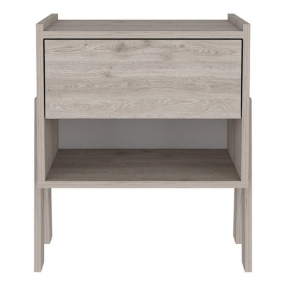 Sleek and Trendy Light Grey Bedroom Nightstand
