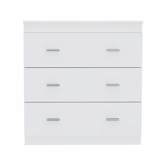 32" White Manufactured Wood Six Drawer Standard Dresser