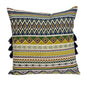 Multicolor Square Zippered 100% Cotton Throw Pillow