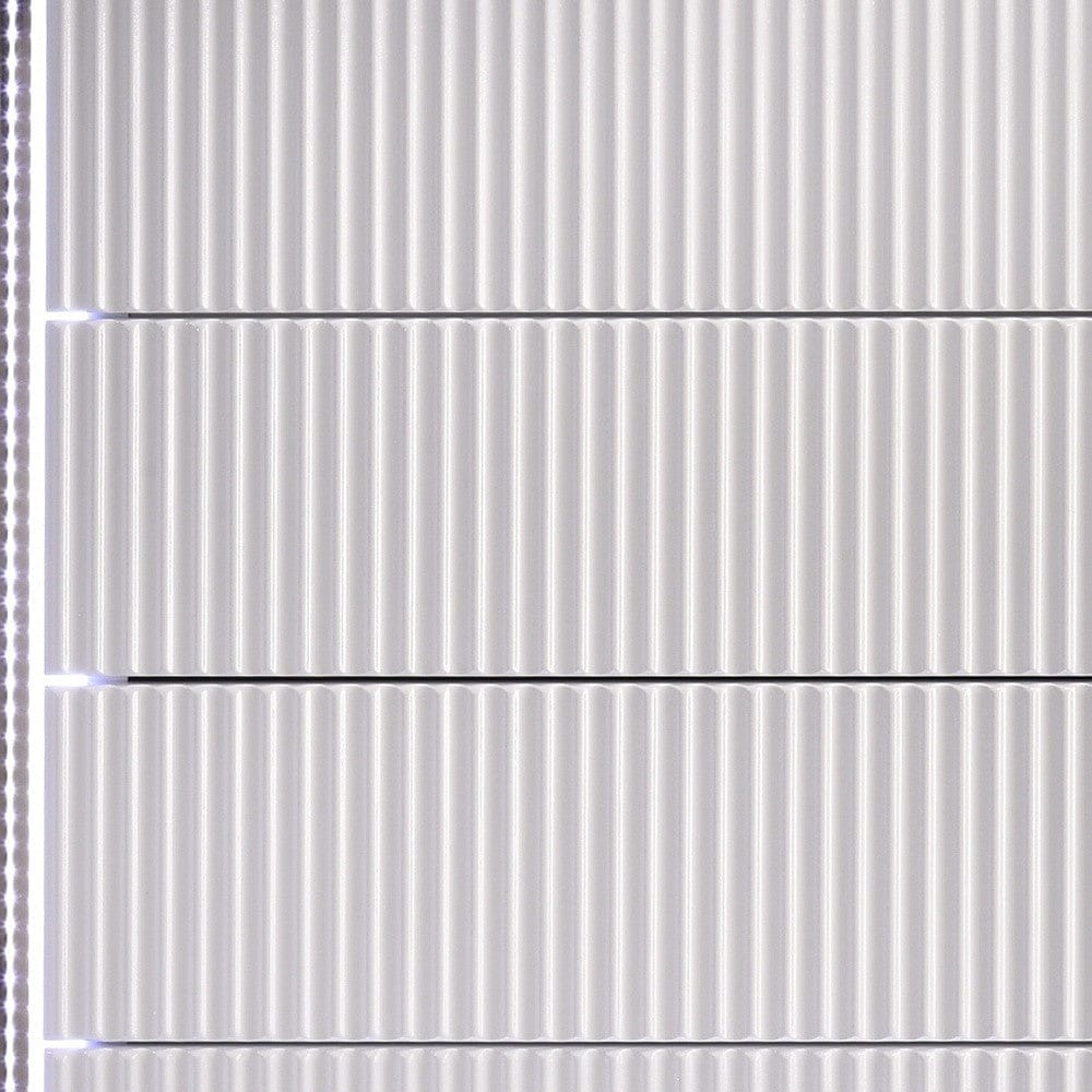 36" White Solid Wood Mirrored Five Drawer Standard Chest