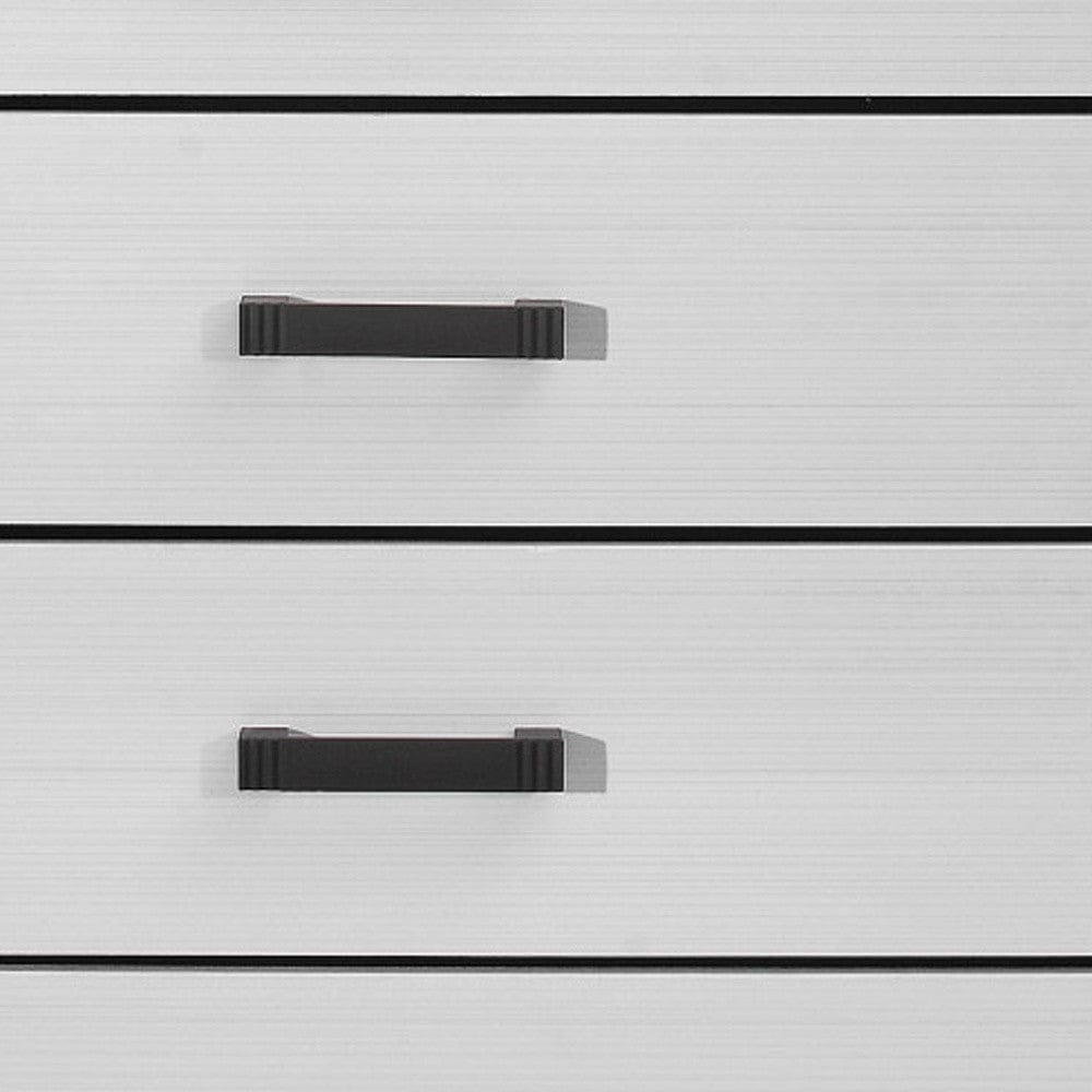 31" White Solid Wood Five Drawer Standard Chest