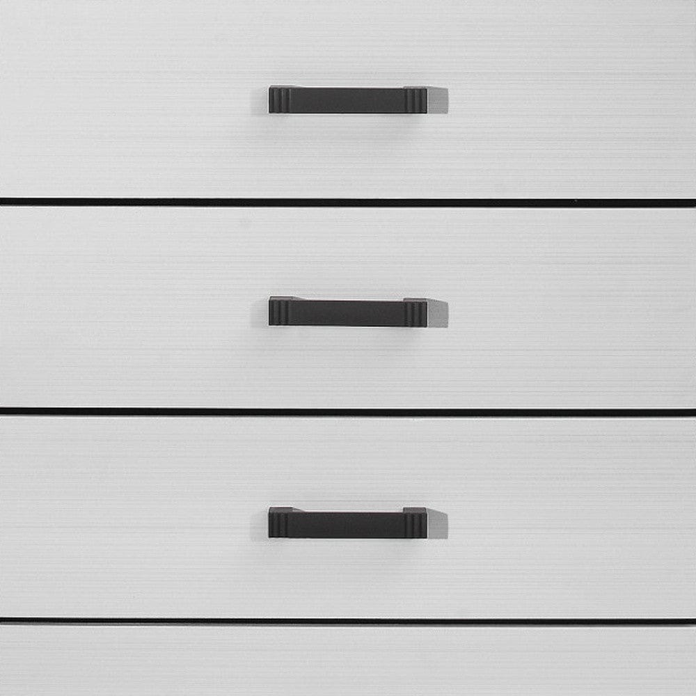 31" White Solid Wood Five Drawer Standard Chest