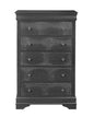 31" Metallic Grey Solid Wood Five Drawer Standard Chest