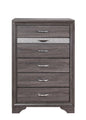35" Grey Manufactured Wood Six Drawer Standard Chest