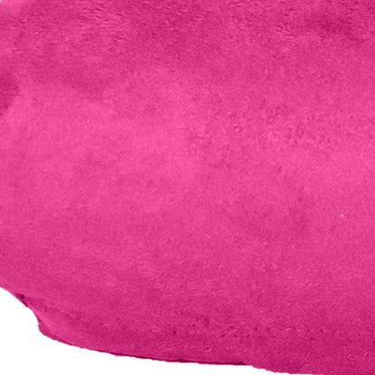 8" X 20" Fuchsia Bolster Zippered Microsuede Solid Color Bolster Pillow