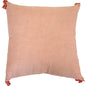 17" X 17" Coral Damask Zippered Polyester Throw Pillow With Tassels