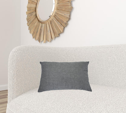 13" X 20" Grey And White Chandelier Zippered Polyester Throw Pillow