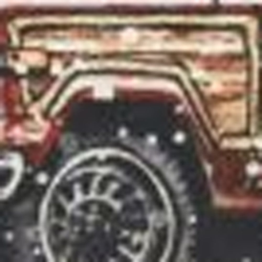 13" X 18" White Green Black And Red Zippered Polyester Christmas Holiday Van Throw Pillow