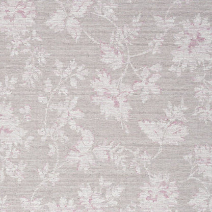 5' X 7' Neutral Gray With A Pop Of Pink Floral Area Rug