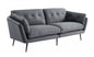 Modern 84" Grey Sofa With Two Cushions