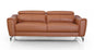 Urban 80" Brown Leather Adjustable Headrest Sofa