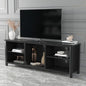 70" Black Open Shelving TV Stand With Bookcase
