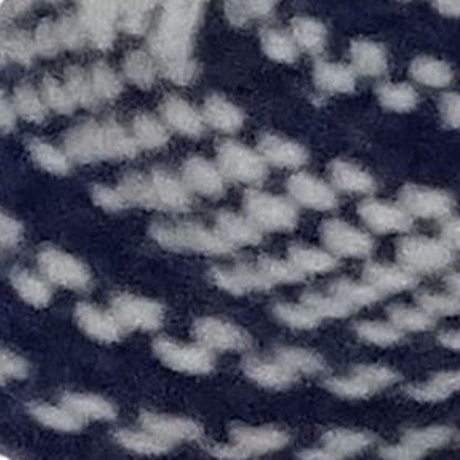 20" X 20" Navy and White Striped Textural Throw Pillow With Pom Poms