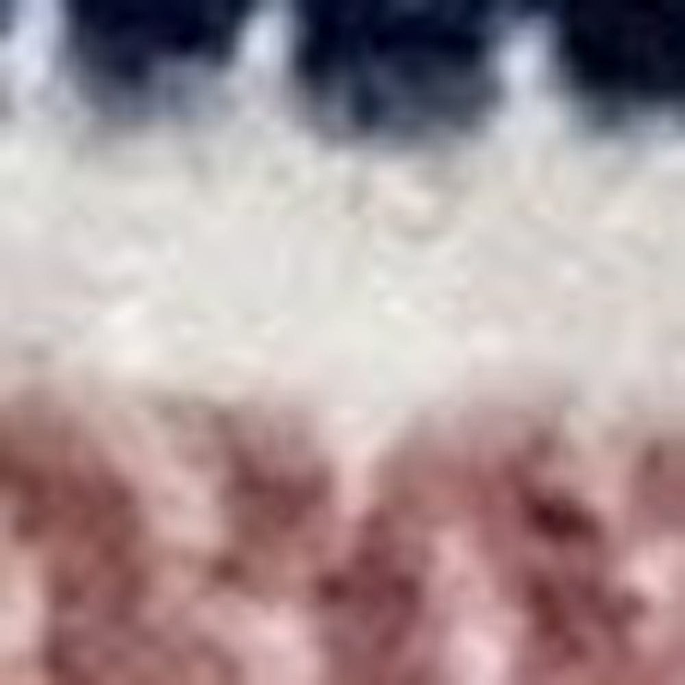 22" X 22" Blue And Tan Striped Handmade Throw Pillow With Tassels