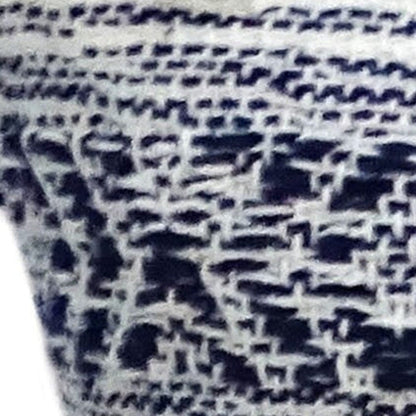 22" X 22" Blue And Peach Southwestern Stripe Handmade Throw Pillow With Tassels