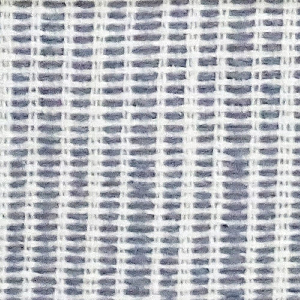 22" X 22" Blue And Peach Trellis Zippered Cotton Blend Throw Pillow With Embroidery