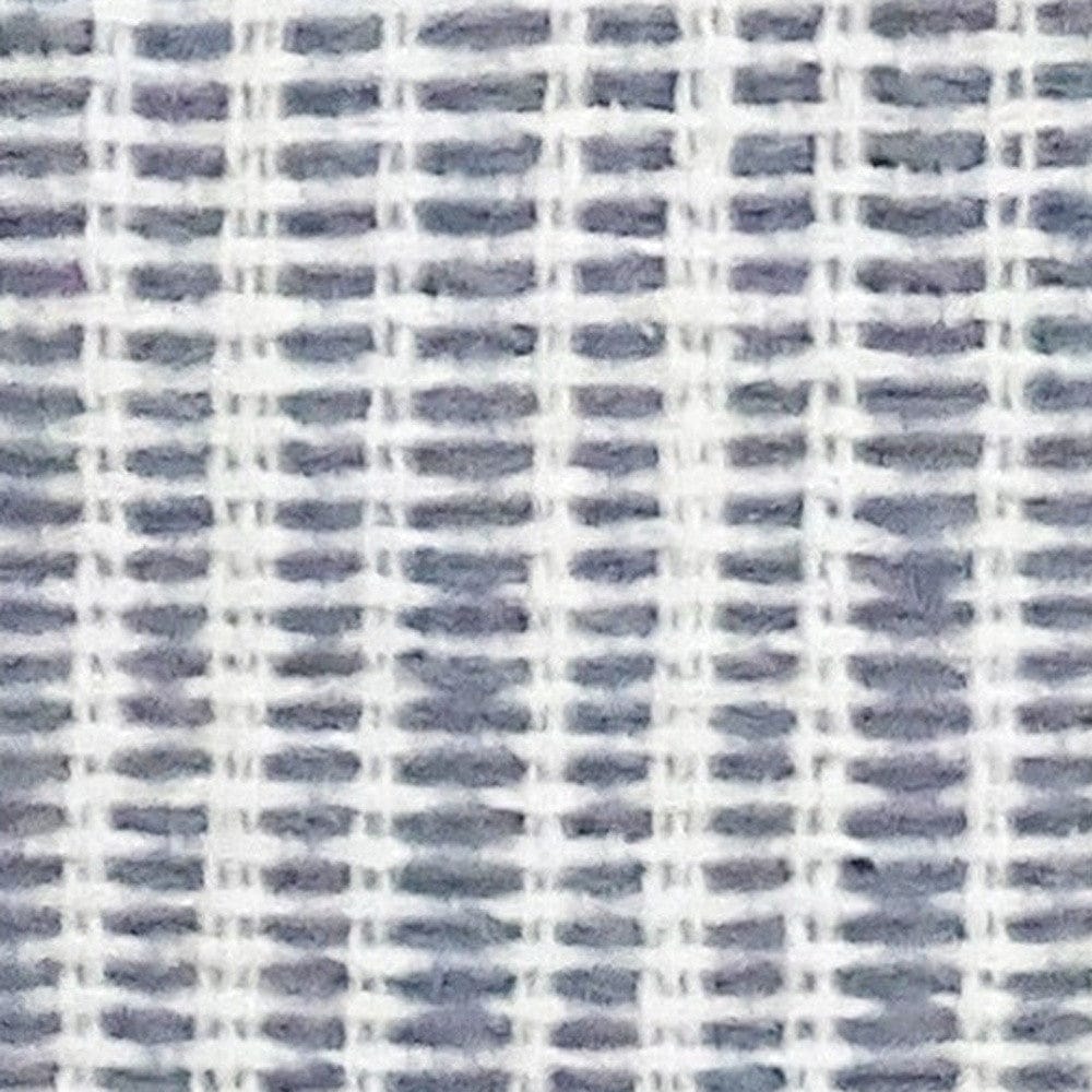 22" X 22" Blue And Peach Trellis Zippered Cotton Blend Throw Pillow With Embroidery