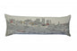 45" White Nashville Daylight Skyline Lumbar Decorative Pillow