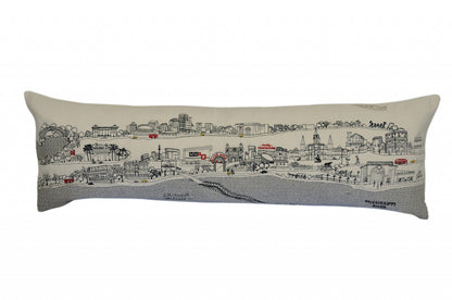 45" White New Orleans Daylight Skyline Lumbar Decorative Pillow
