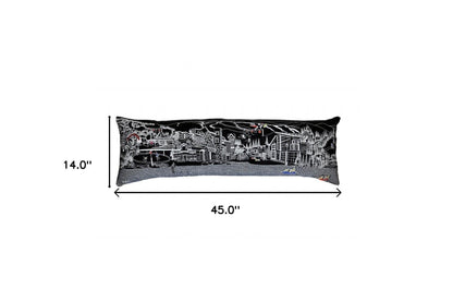45" BlackVail Nighttime Skyline Lumbar Decorative Pillow