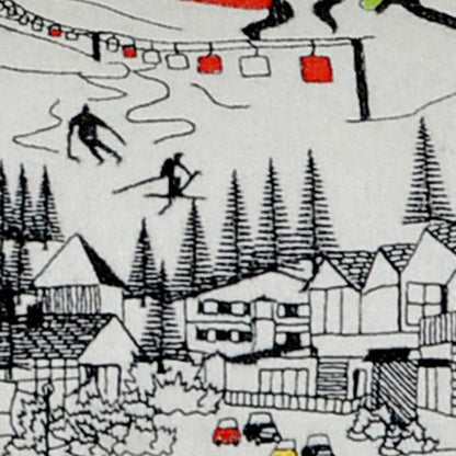 45" White Vail Daylight Skyline Lumbar Decorative Pillow