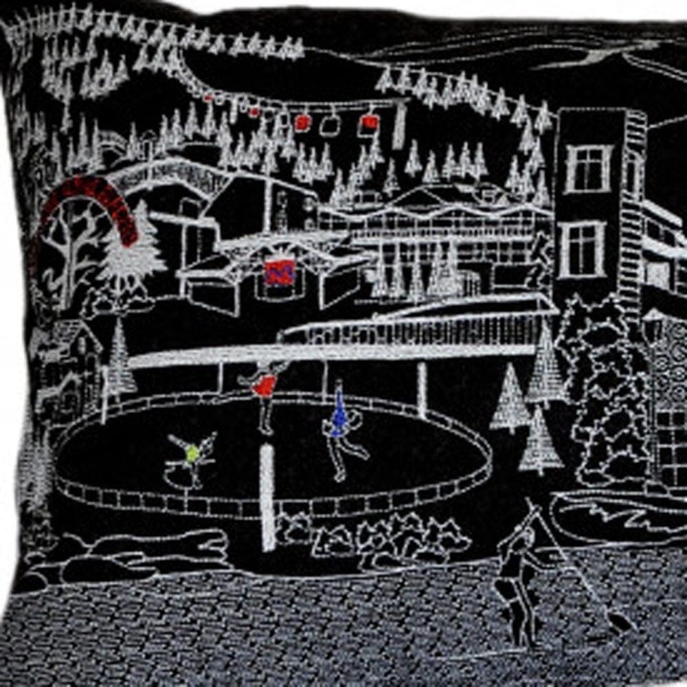 35" BlackVail Nighttime Skyline Lumbar Decorative Pillow