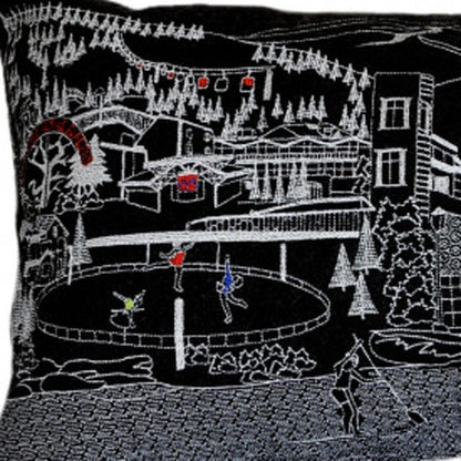 35" BlackVail Nighttime Skyline Lumbar Decorative Pillow