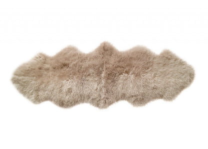 2' X 6' Platinum New Zealand Lambs Wool Handmade Area Rug