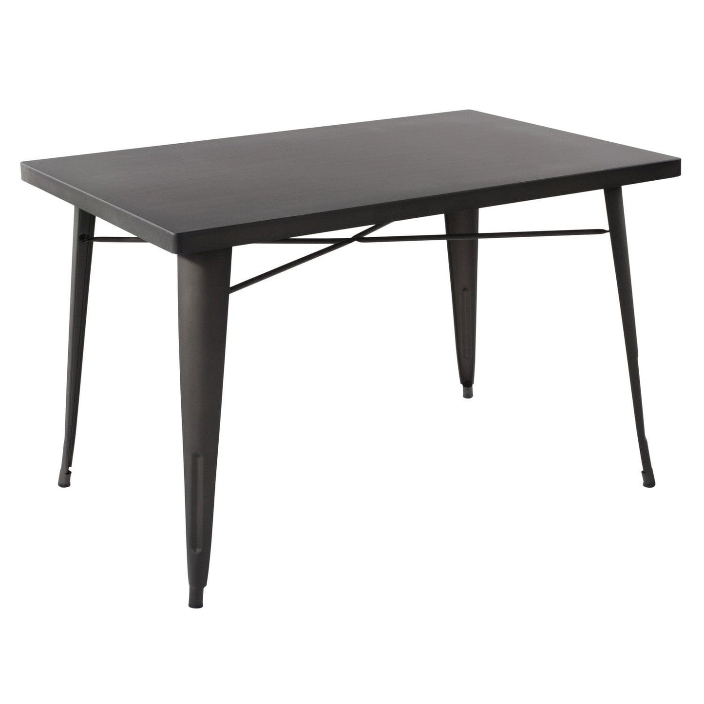 32" Gunmetal Gray Rectangular Sleek and Chic Dining Table