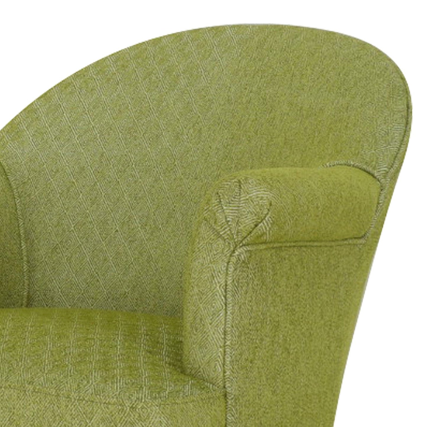29" Green on Green Design Polyester Blend Solid Color Armchair