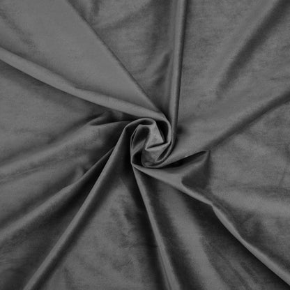 Set Of Two 41" Grey Velvet And Steel Low Back Bar Height Chairs