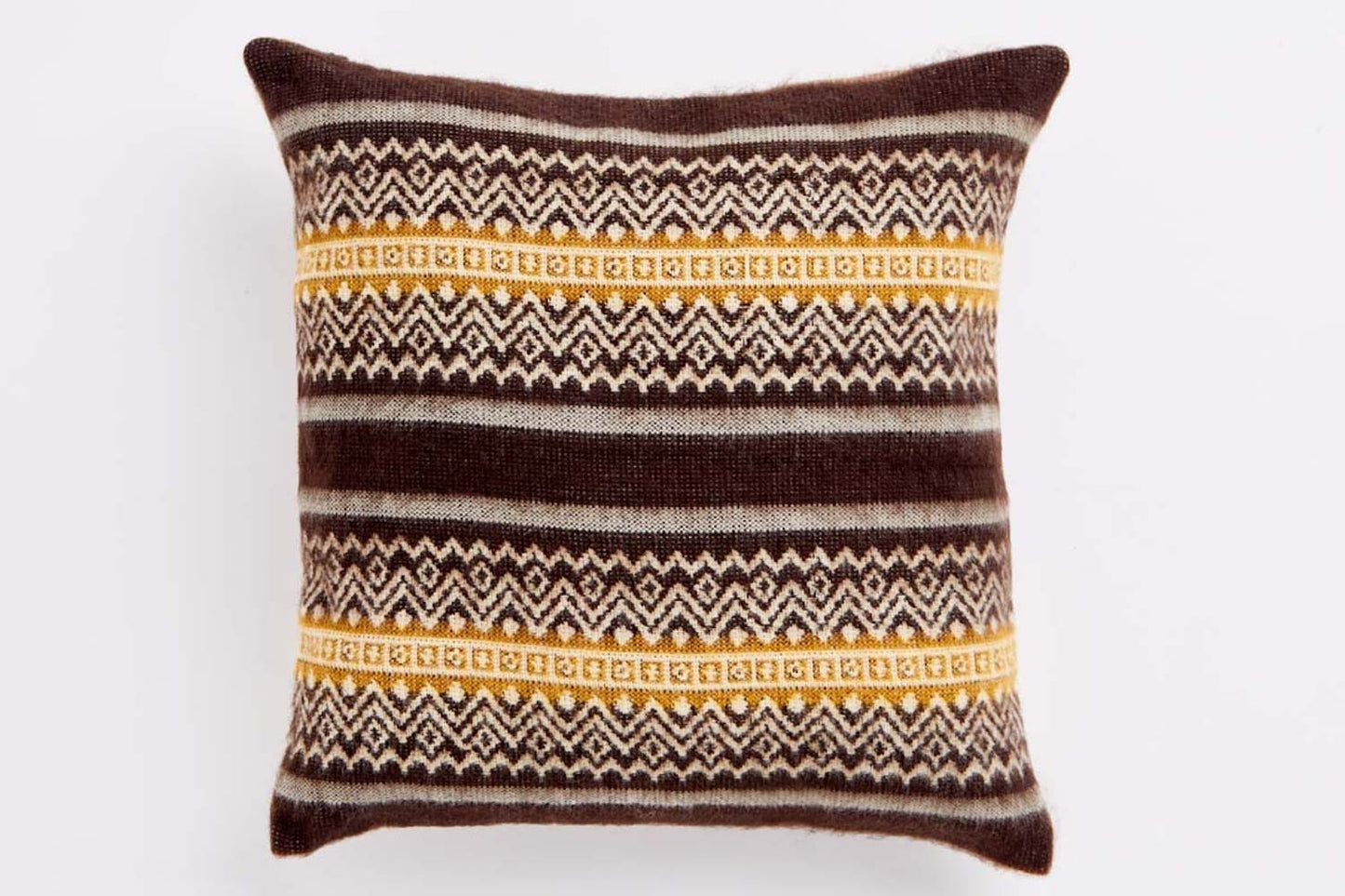 16" X 16" Brown And White Stag Deer Zippered Throw Pillow Cover