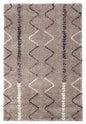8' x 12' Beige and Brown Moroccan Geo Stain Resistant Area Rug