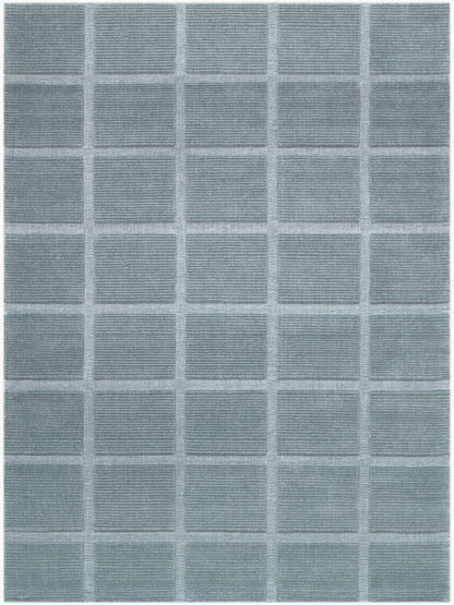 10' X 14' Blue Geometric Handmade Area Rug