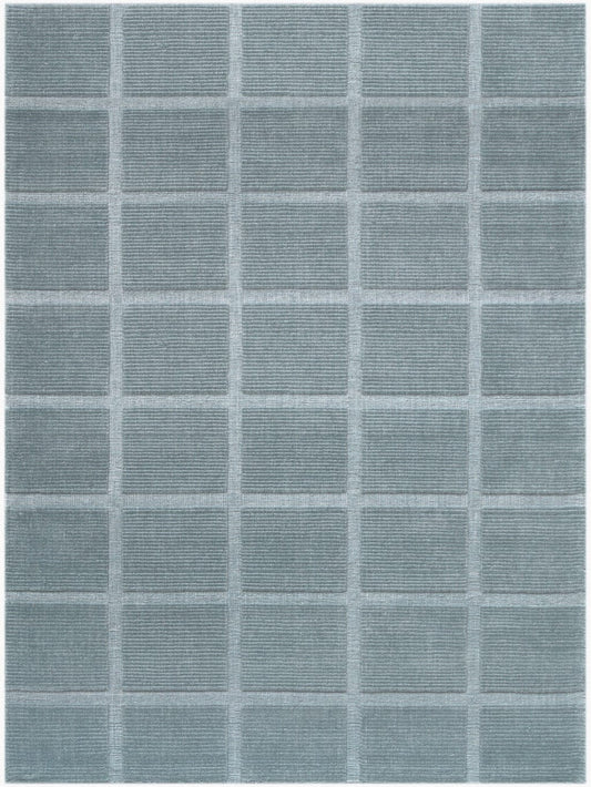 10' X 14' Blue Geometric Handmade Area Rug