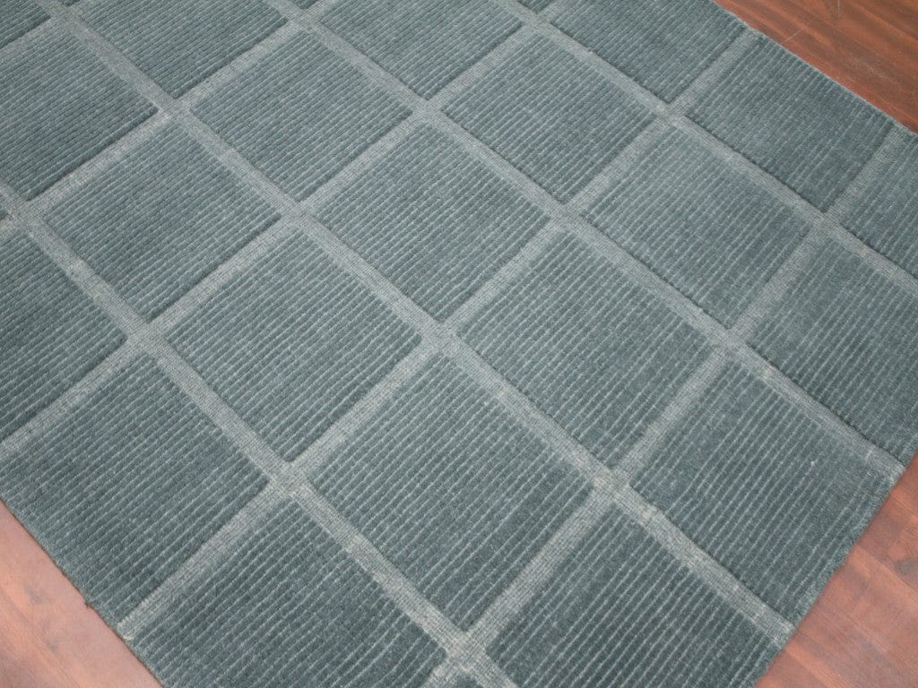 10' X 14' Blue Geometric Handmade Area Rug